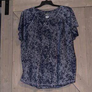 Tek Gear Blue Patterned Short Sleeve Tee